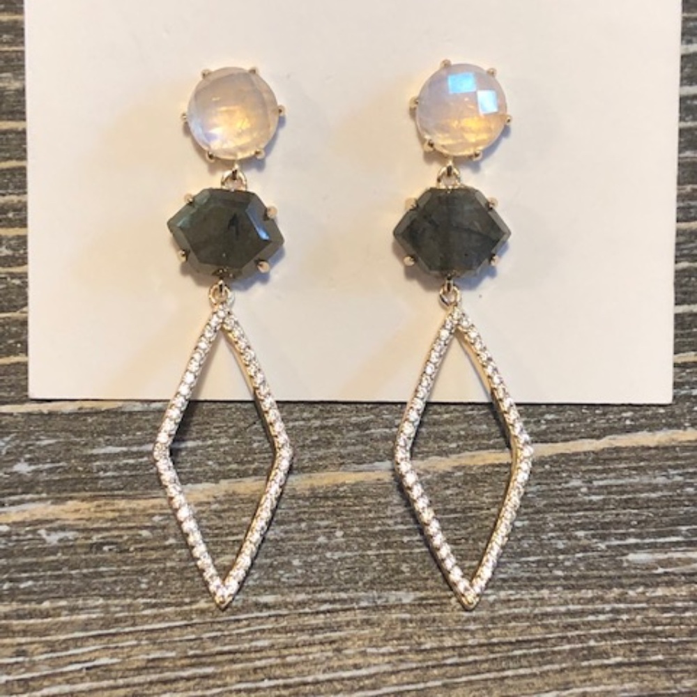 Pronged Pave Drops | Statement Earrings